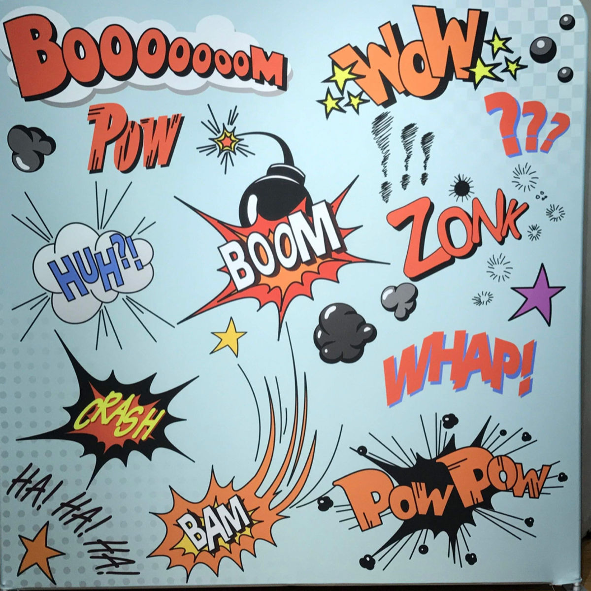 Comic Pop photo booth backdrop
